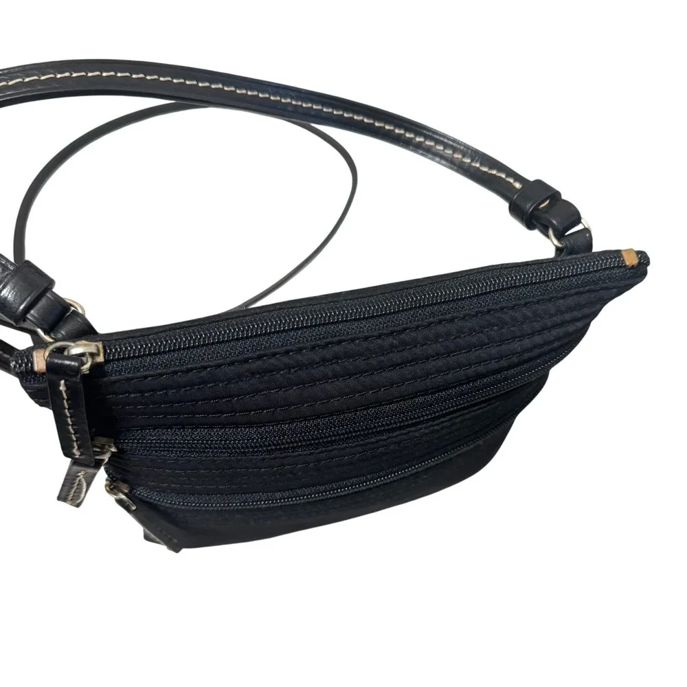 Dooney & Bourke‎ Triple Zip Crossbody Bag Women Small Black Nylon J3906960